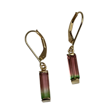 Load image into Gallery viewer, Extra Fine Watermelon Tourmaline Gumdrop Earrings

