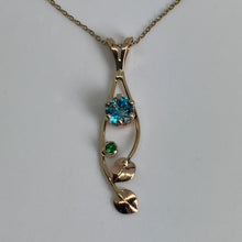 Load image into Gallery viewer, Blue Zircon and Tsavorite Pendant
