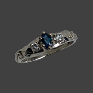 Alexandrite Ring in White Gold