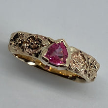 Load image into Gallery viewer, Padparadscha Sapphire Dogwood Blossom Ring
