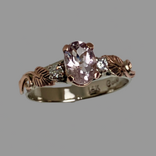 Load image into Gallery viewer, Morganite and Diamond 2-Tone Ring
