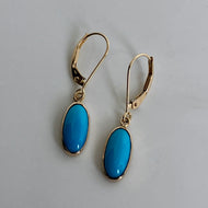 Sleeping Beauty Turquoise Gumdrop Earrings