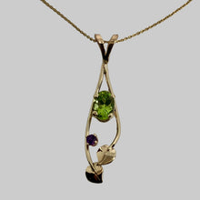 Load image into Gallery viewer, Peridot and Amethyst Pendant
