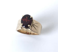 Red Garnet Starburst Ring