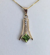 Peridot and Diamond Pendant