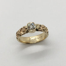 Load image into Gallery viewer, Old Mine Cushion Cut Diamond Dogwood Ring
