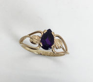 intensel purple pear shape amethyst