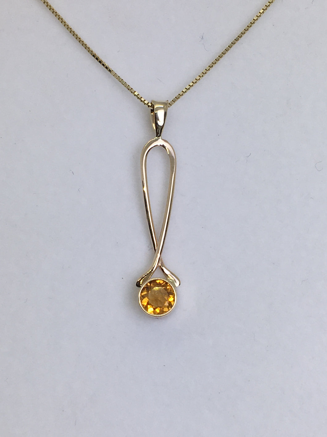 Citrine Exclamation Point Pendant