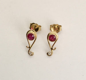 Ruby Paisley Earrings