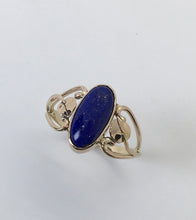 Load image into Gallery viewer, Lapis Open Heart with Leaves Ring
