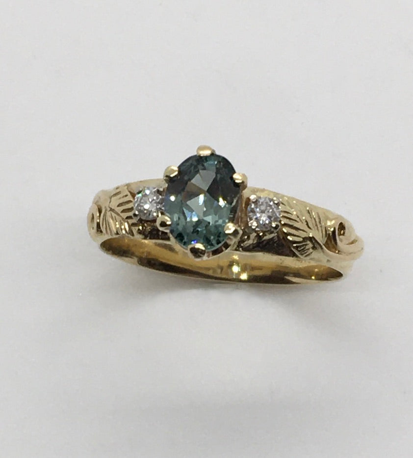 Montana Green Sapphire Ring