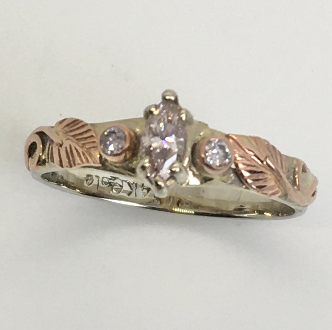 Pink Diamond Marquis Ring