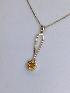 Citrine Exclamation Point Pendant
