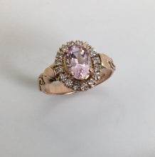 Load image into Gallery viewer, Morganite Halo Ring
