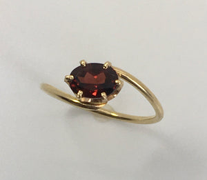 Garnet Bypass Ring