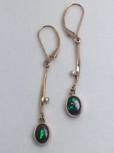 Load image into Gallery viewer, Boulder Opal Rose Gold Dangle Earrings
