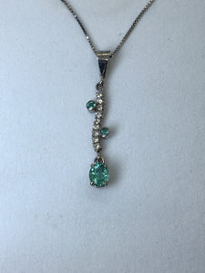 Parieba Tourmaline Cascading Diamond Pendant