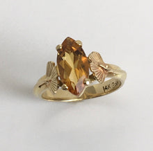Load image into Gallery viewer, Citrine Ginkgo Leaf Ring

