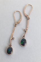 Load image into Gallery viewer, Boulder Opal Rose Gold Dangle Earrings
