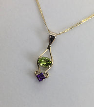 Load image into Gallery viewer, Peridot &amp; Amethyst Necklace
