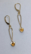 Load image into Gallery viewer, Citrine Exclamation Point Earrings
