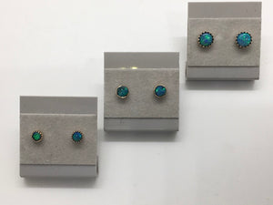 Australian Opal Gem Dot Post Earrings