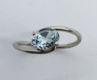 Aquamarine Bypass Ring
