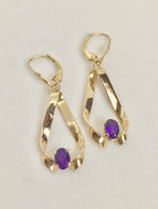 Amethyst Ribbon Earrings