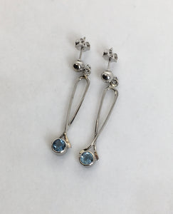 Aquamarine Exclamation Point Earrings