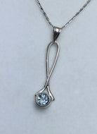 Aquamarine Exclamation Point Pendant