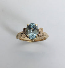 Load image into Gallery viewer, Aquamarine Ginkgo Leaf Ring
