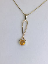 Load image into Gallery viewer, Citrine Exclamation Point Pendant
