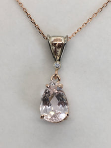 Morganite Mixed Gold Necklace