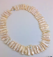 iriidescent freshwater pearl choker