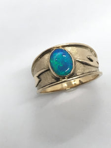 Opal Lightning Bolt Ring