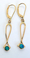 Australian Opal Exclamation Point Dangle Earrings