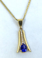 Tanzanite and Diamonds Pendant